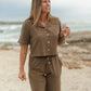 Casey Drawstring Pants Muslin - Mocha