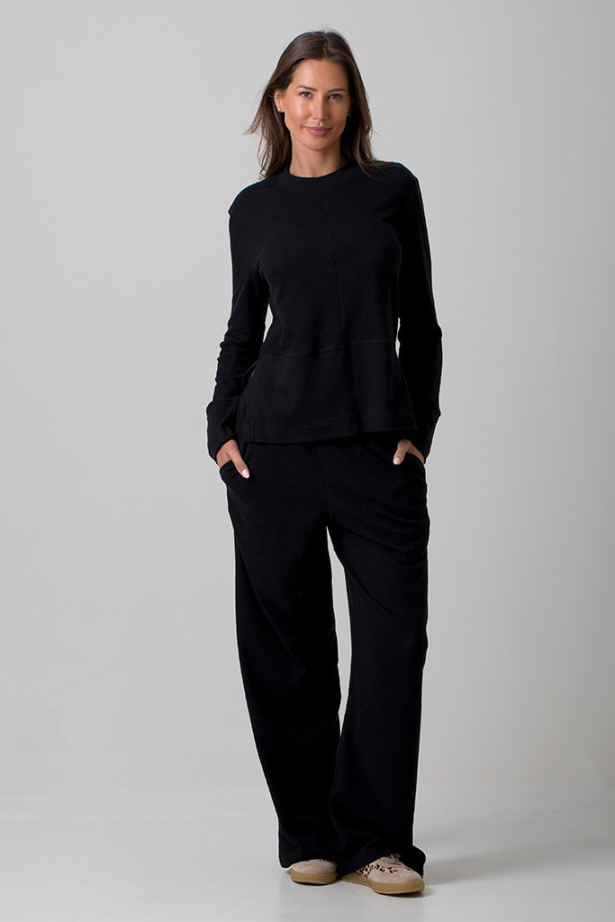 Casey Jersey Knit Pants - Black
