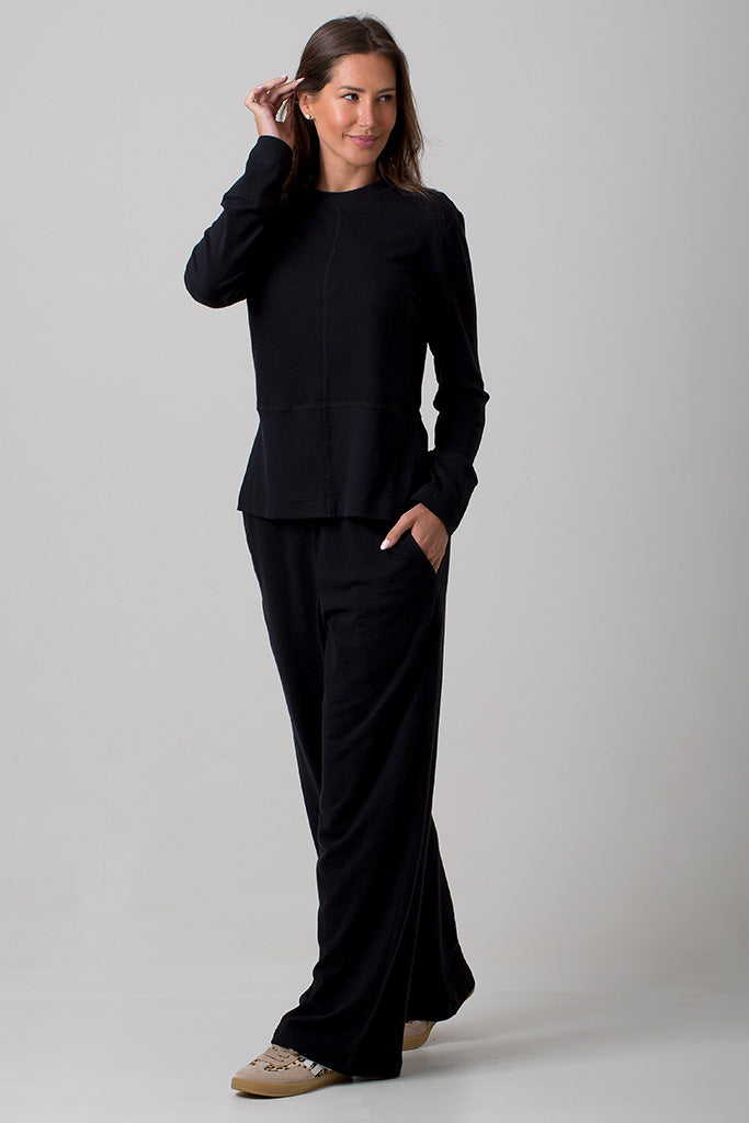 Casey Jersey Knit Pants - Black