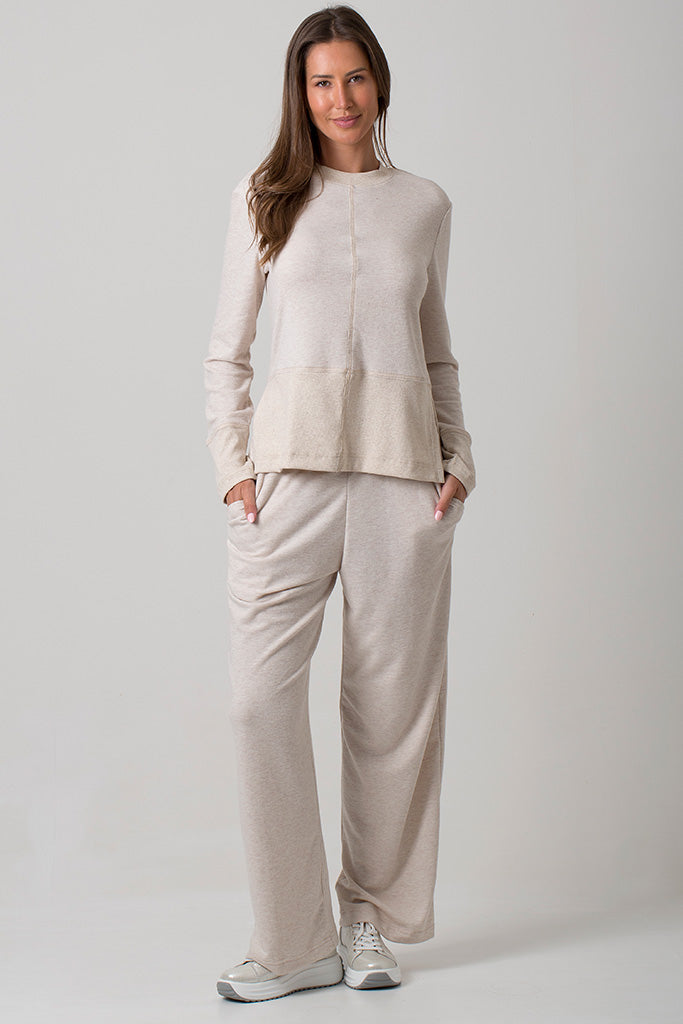 Casey Jersey Knit Pants - Oatmeal