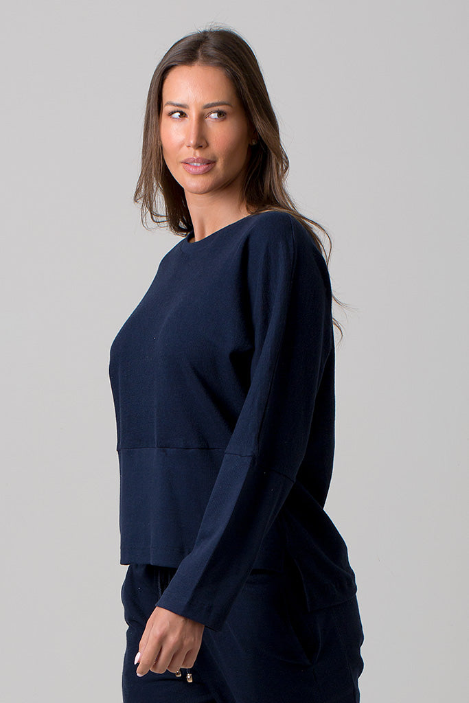 Charlie Sweater - Cotton Jersey - Navy
