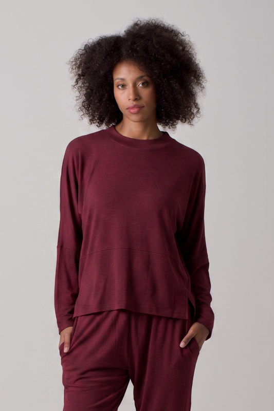 Charlie Sweater - Viscose - Burgundy