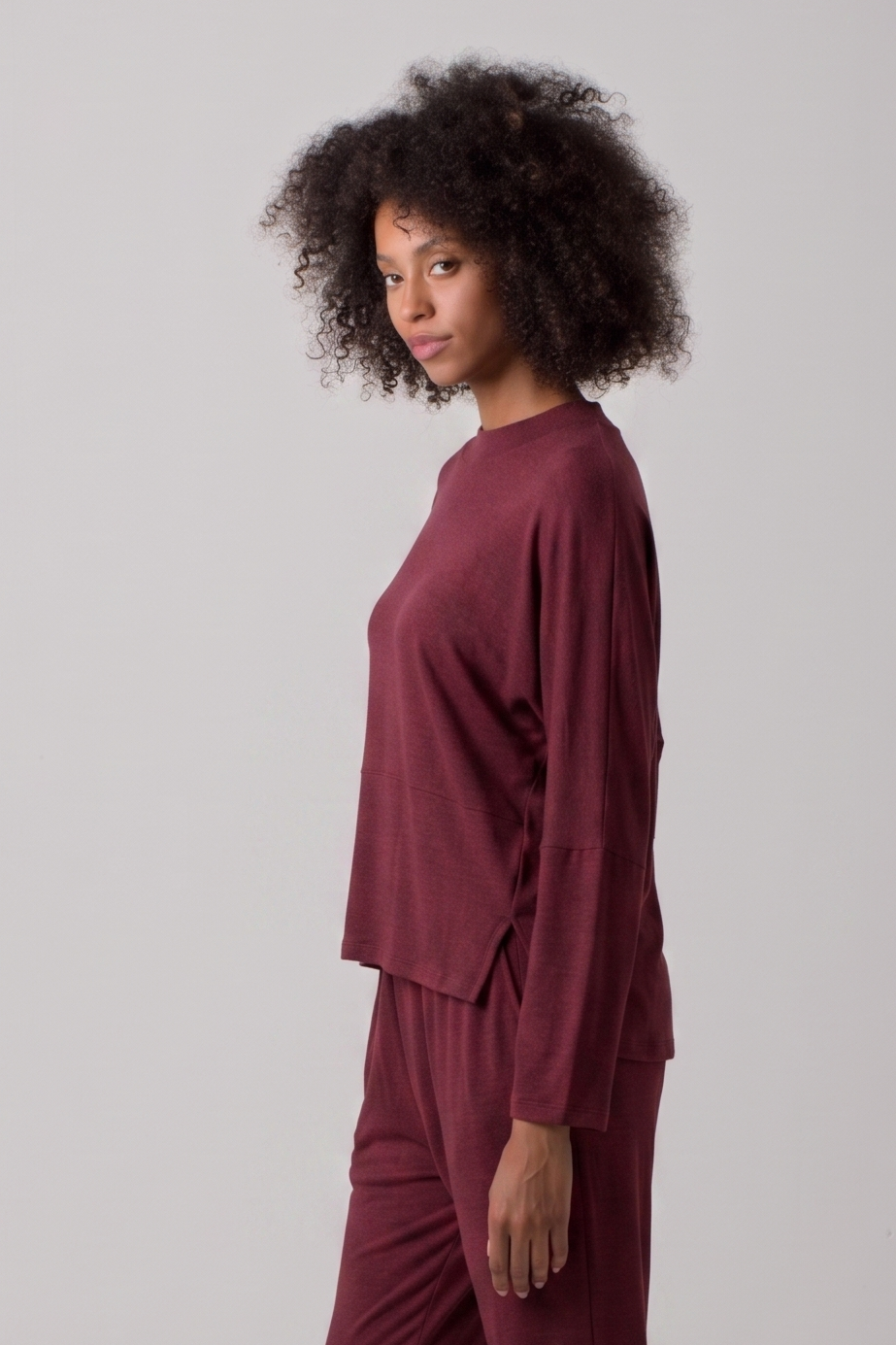 Charlie Sweater - Viscose - Burgundy