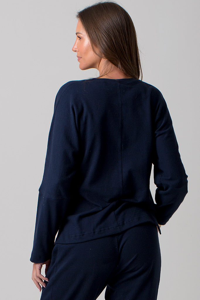 Charlie Sweater - Cotton Jersey - Navy