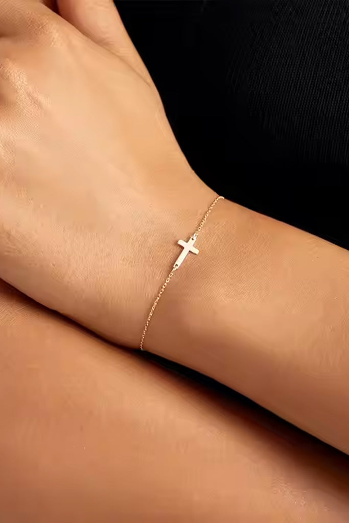 Cross Bracelet - Gold