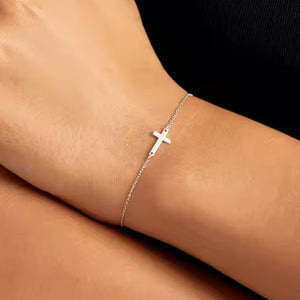 Cross Bracelet - Sterling Silver