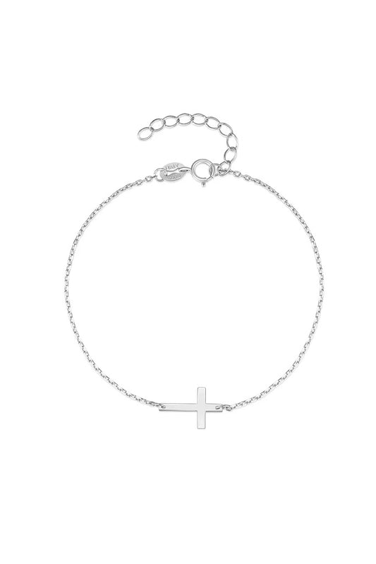 Cross Bracelet - Sterling Silver