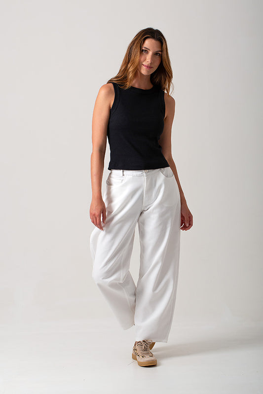 Frankie Barrel Denim Cream