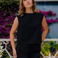 Poplin Freda Crop Top - Black