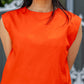 Poplin Freda Crop Top - Tangerine