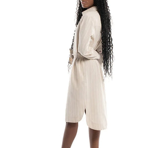 Freya Shirt Dress - Natural Stripe