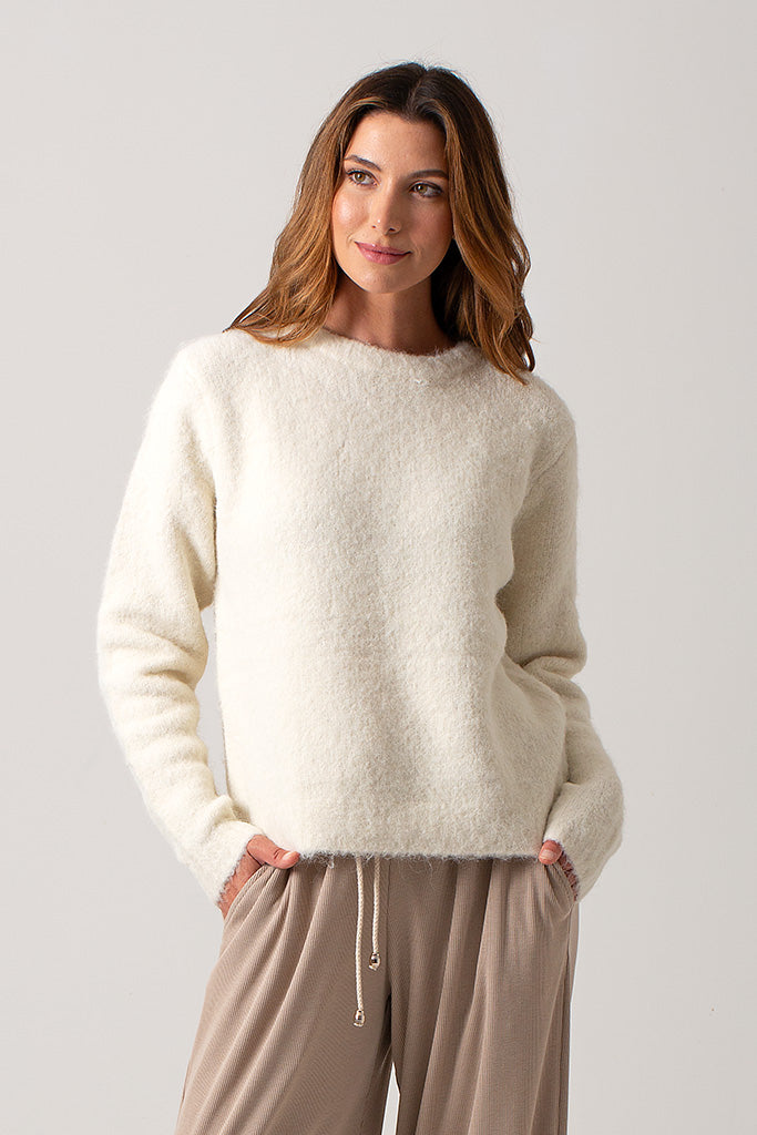 Gemma Italian Knit Sweater - Cream