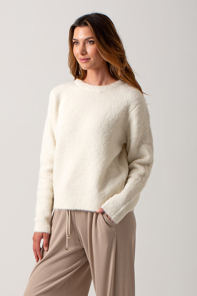 Gemma Italian Knit Sweater - Cream
