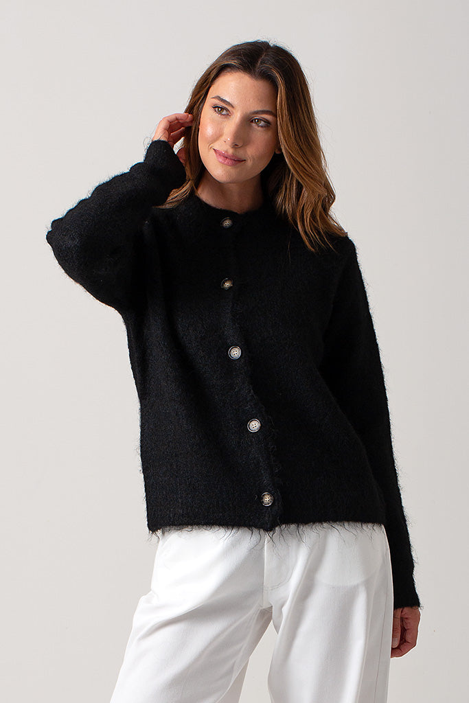 Isabella Italian Cardigan - Black