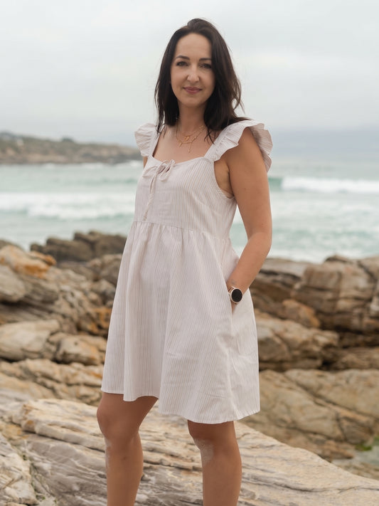 Jane Dress Linen Cotton - Natural