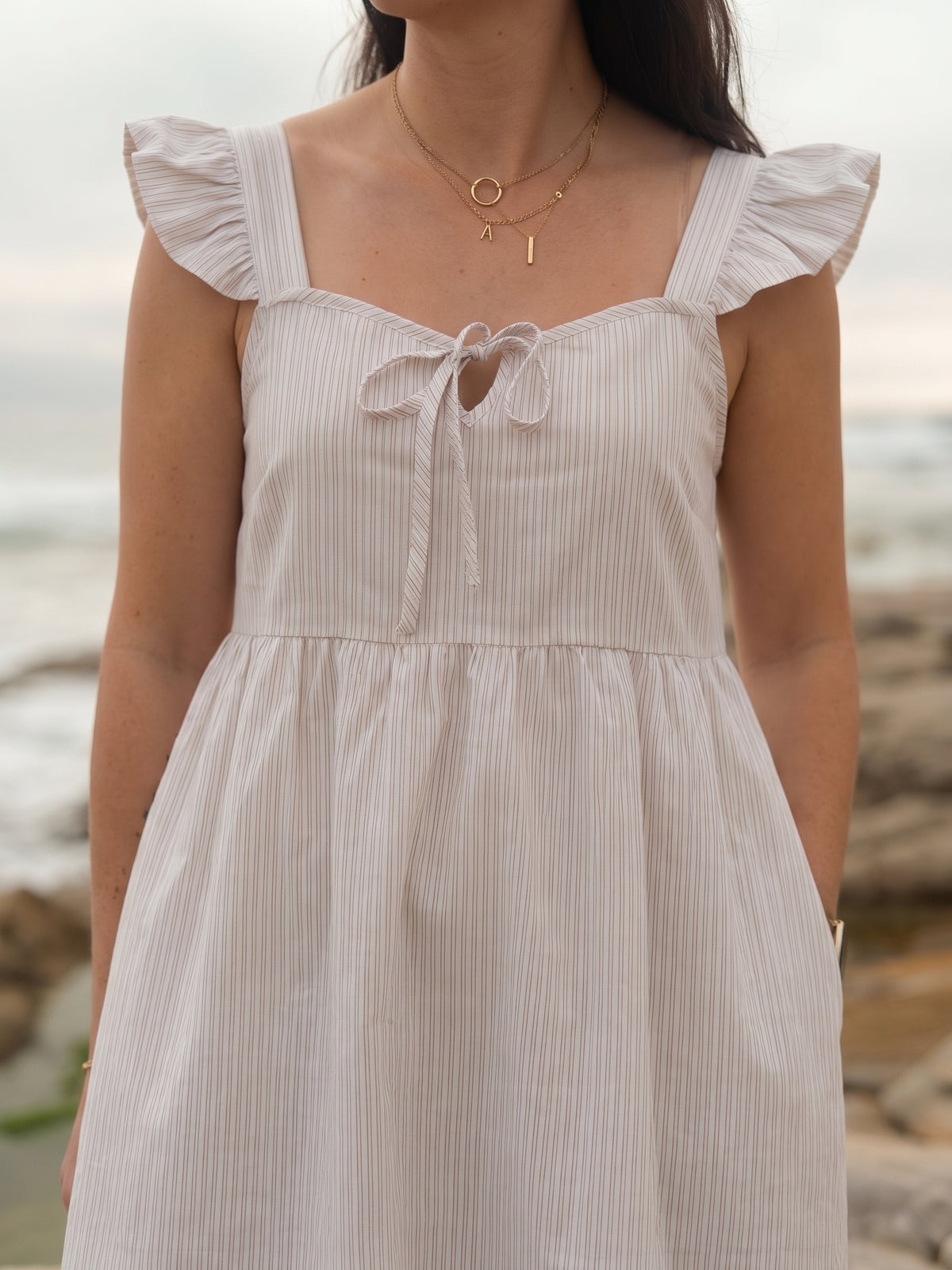 Jane Dress Linen Cotton - Natural