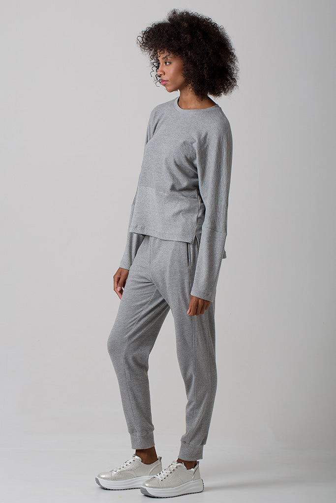 Kate Comfy Joggers - Cotton Jersey - Grey