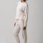 Kate Comfy Joggers - Cotton Jersey - Oatmeal