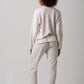 Kate Comfy Joggers - Cotton Jersey - Oatmeal