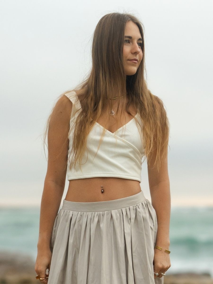 Lexi Crop Top - Cream