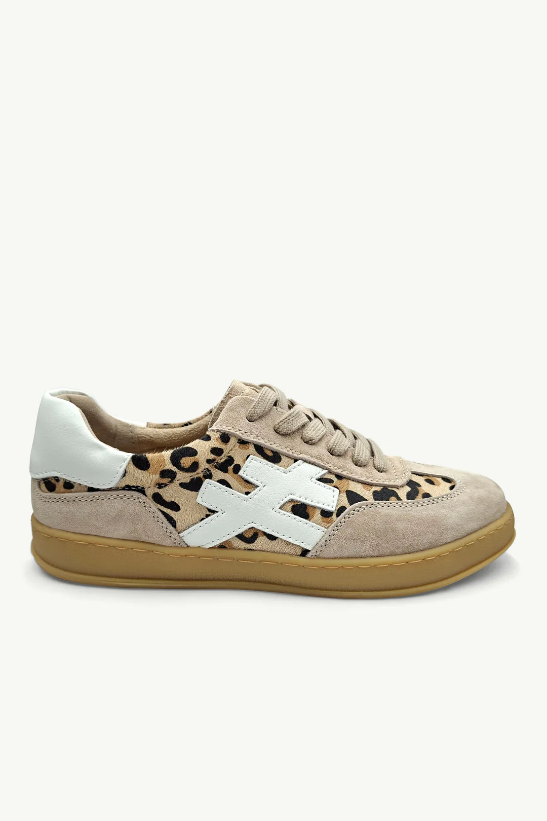Lumi Sneaker - Leopard Beige & White