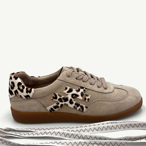 Lumi Sneaker - Taupe & Leopard