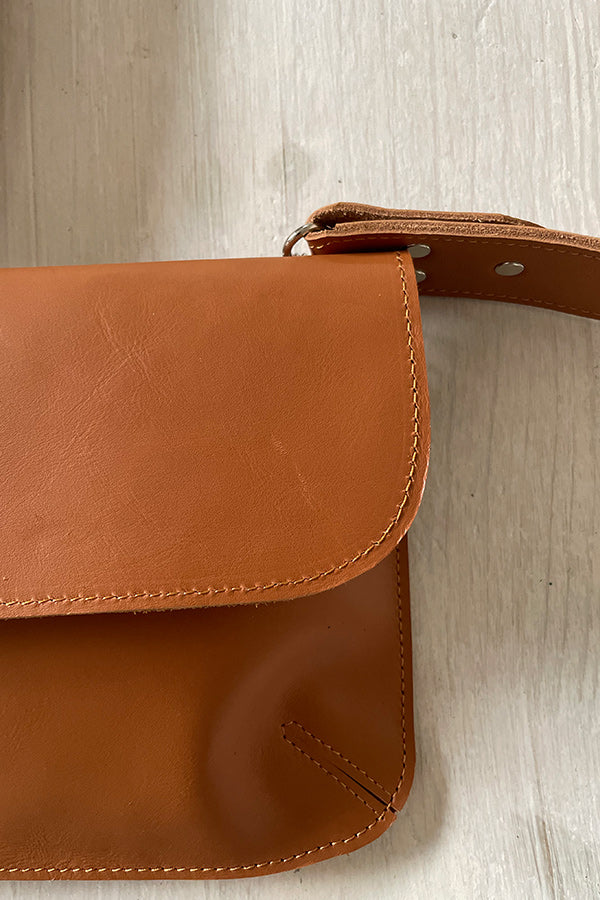 The Small Sling Pouch Bag in Tan