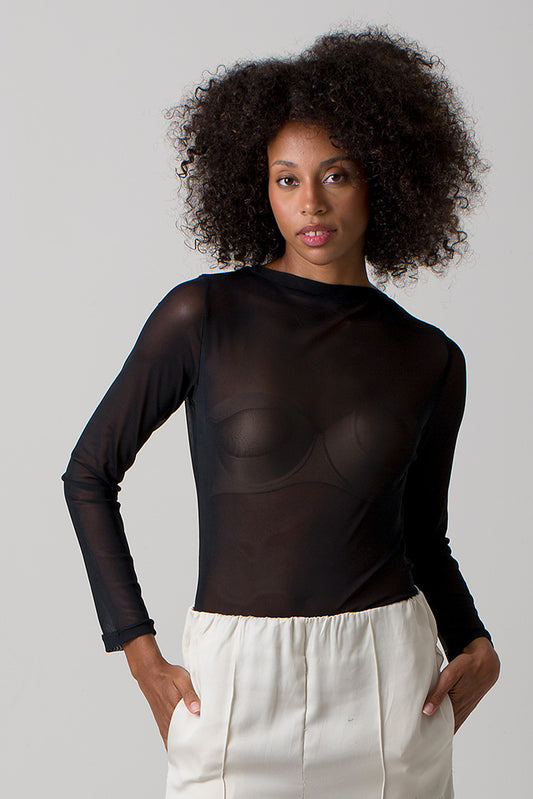 Miranda Mesh Top - Black