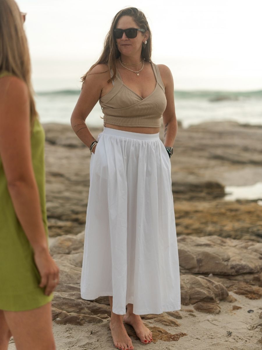 Poppy Maxi Skirt - White