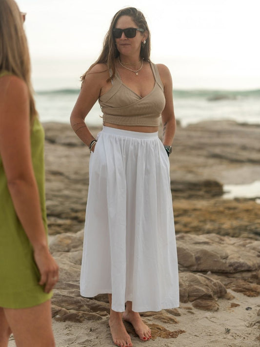 Poppy Maxi Skirt - White