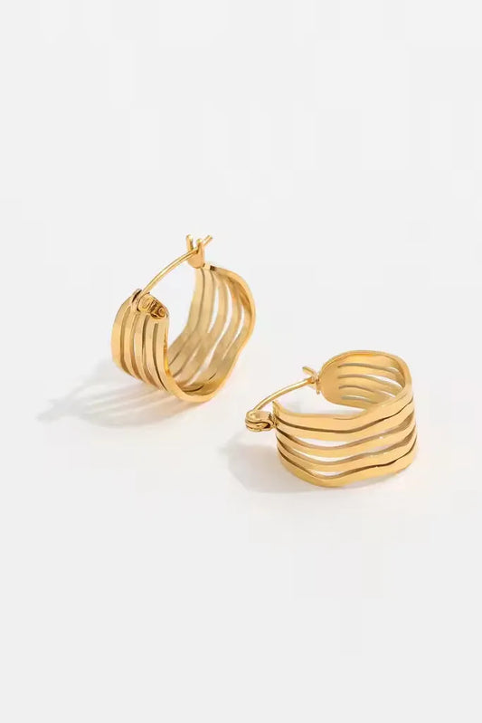 Ripple Hoop Earrings