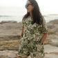 Santana Shirt Rayon Print - Olive Leaf