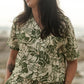 Santana Shirt Rayon Print - Olive Leaf
