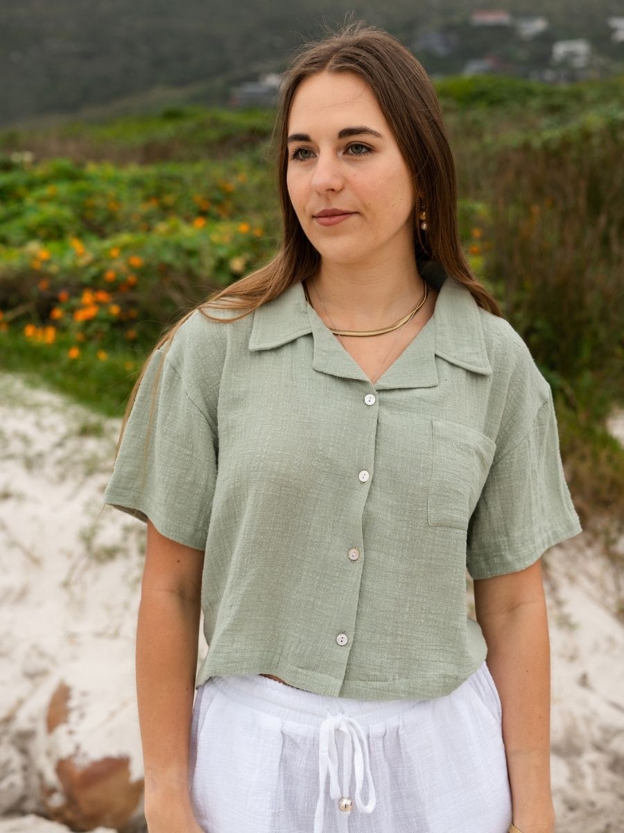 Santana Shirt Muslin - Sage