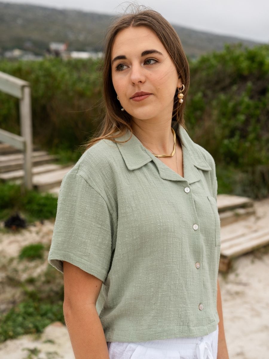 Santana Shirt Muslin - Sage