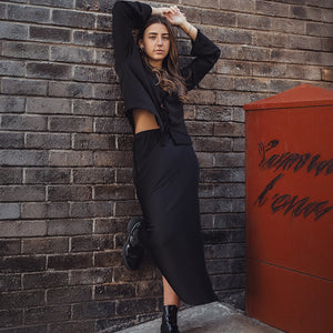 Bias Cut Skirt Satin