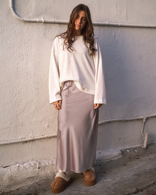 Bias Cut Skirt Satin