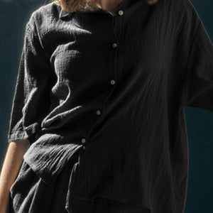 Savannah Surf Shirt Muslin - Black