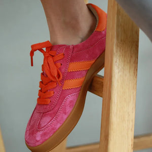 Shiloh Sneaker - Fuchsia & Orange