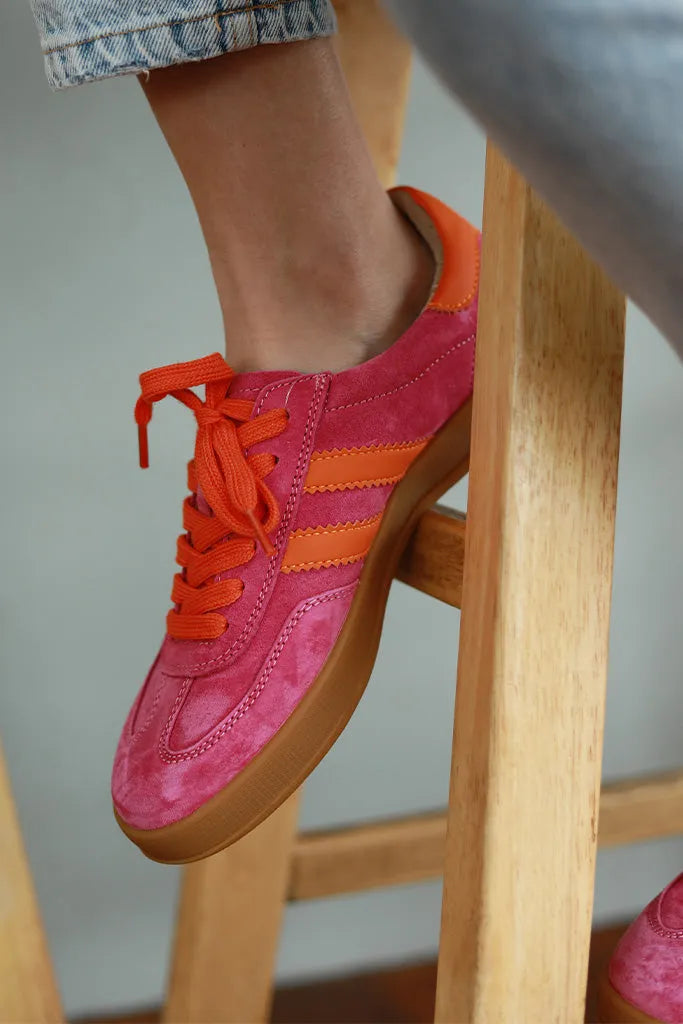 Shiloh Sneaker - Fuchsia & Orange