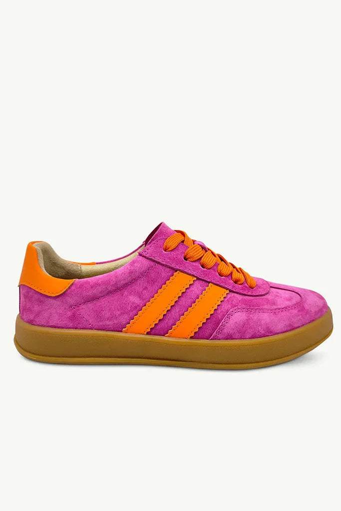 Shiloh Sneaker - Fuchsia & Orange