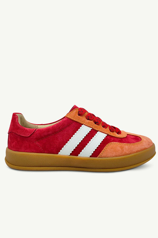Shiloh Sneaker - Red, Orange & White