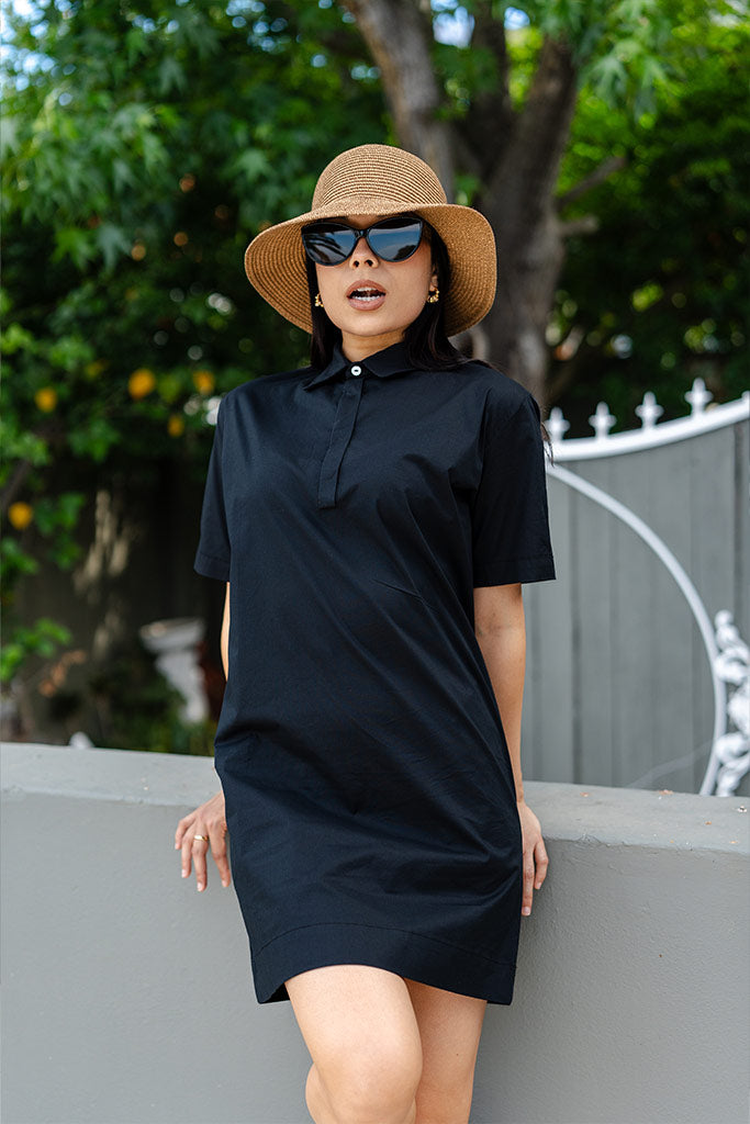 Claire Shirt Dress - Black