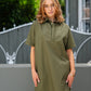 Claire Shirt Dress - Fatigue