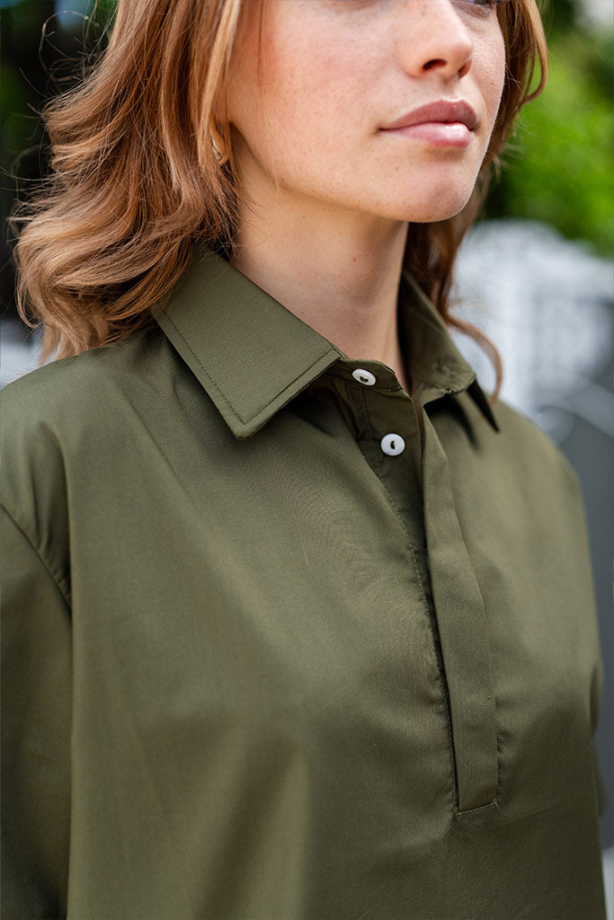 Claire Shirt Dress - Fatigue