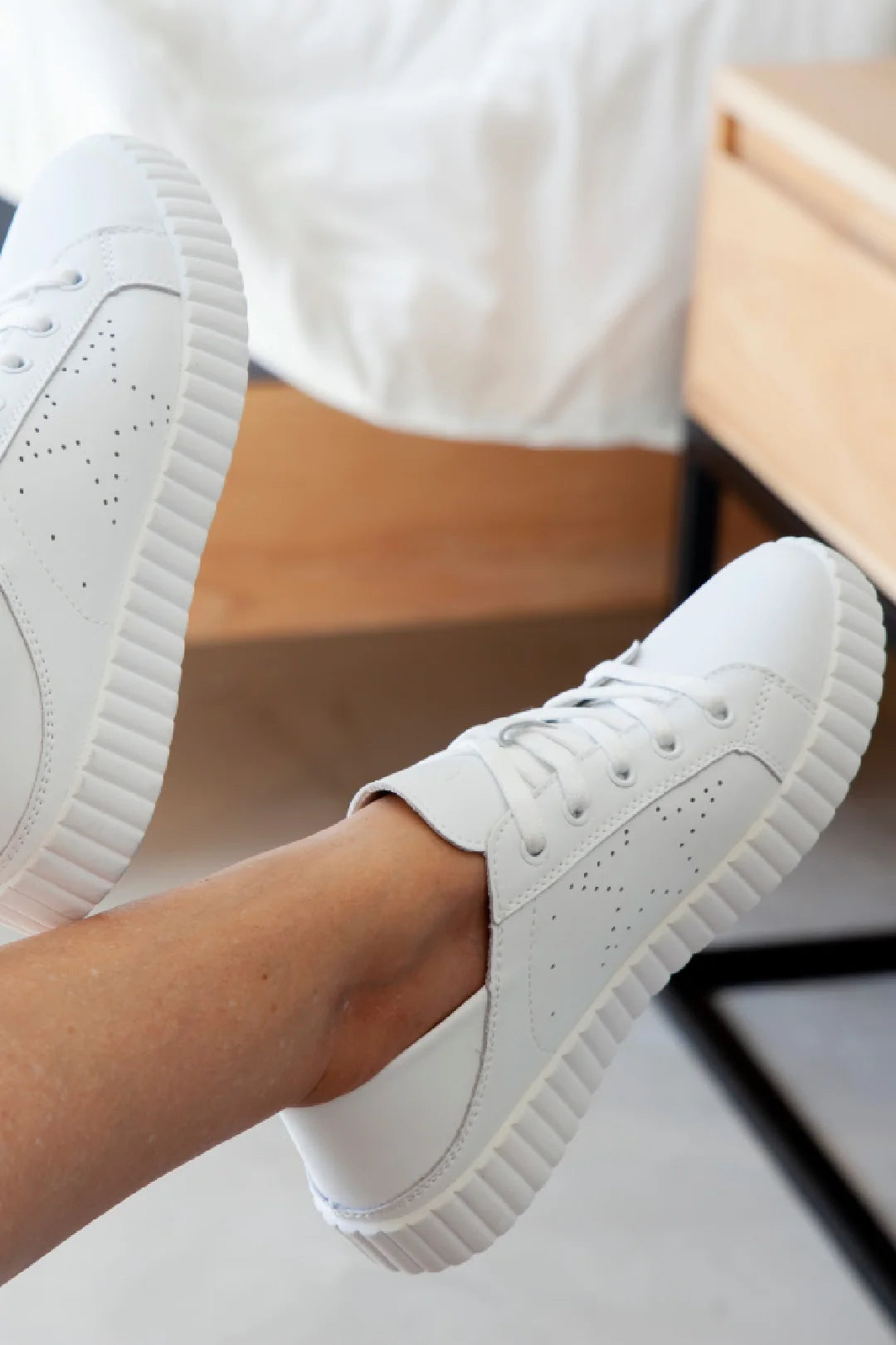 Valentina Sneaker - Plain White