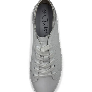 Valentina Sneaker - White & Silver Specs