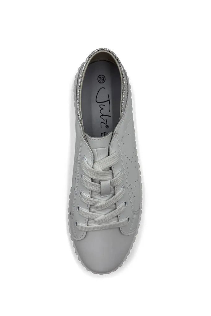 Valentina Sneaker - White & Silver Specs