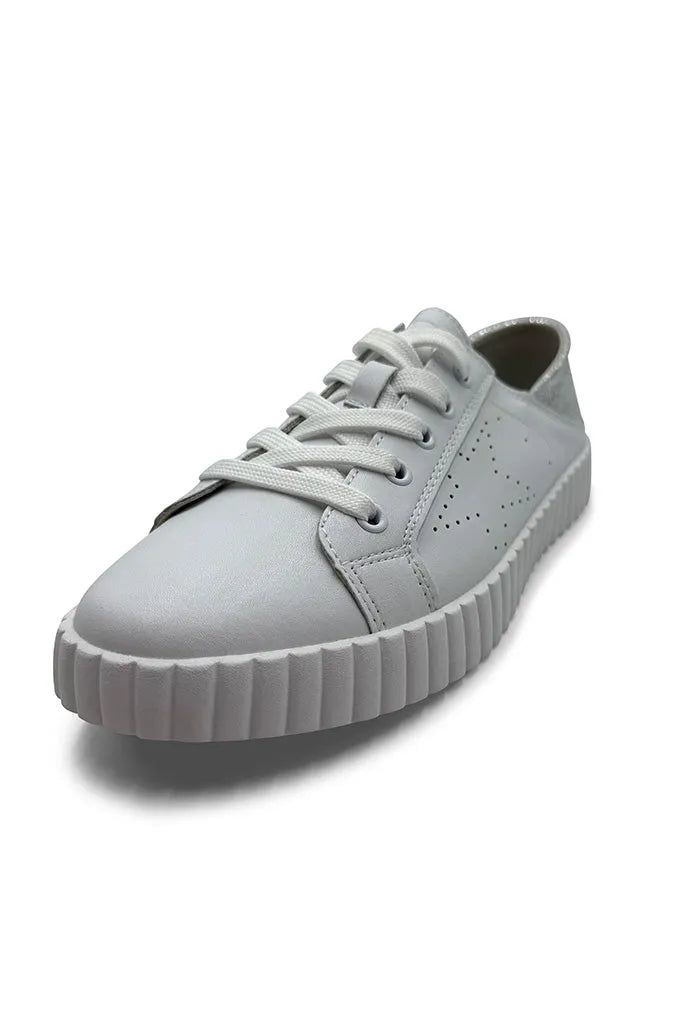 Valentina Sneaker - White & Silver Specs