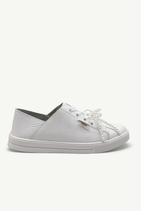 Vicki Sneaker - White Pebble